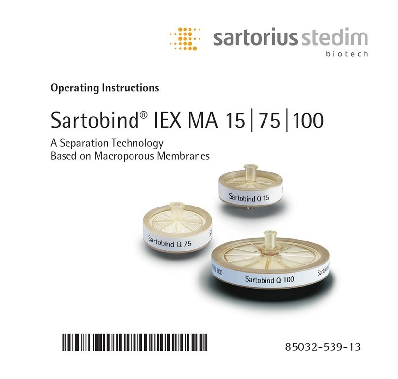 Sartorius Sartobind IEX MA 15 User manual
