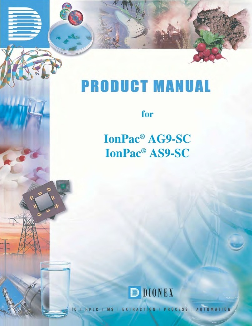 Dionex IONPAC AG9-SC GUARD COLUMN User manual Dionex IONPAC AG9-SC GUARD COLUMN User manual