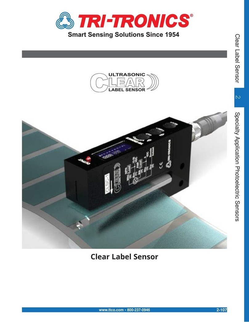 Tri-Tronics Ultrasonic Clear Label Sensor User manual