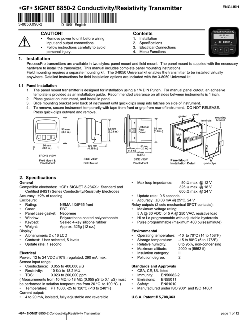 GF Signet 8850-2 manual