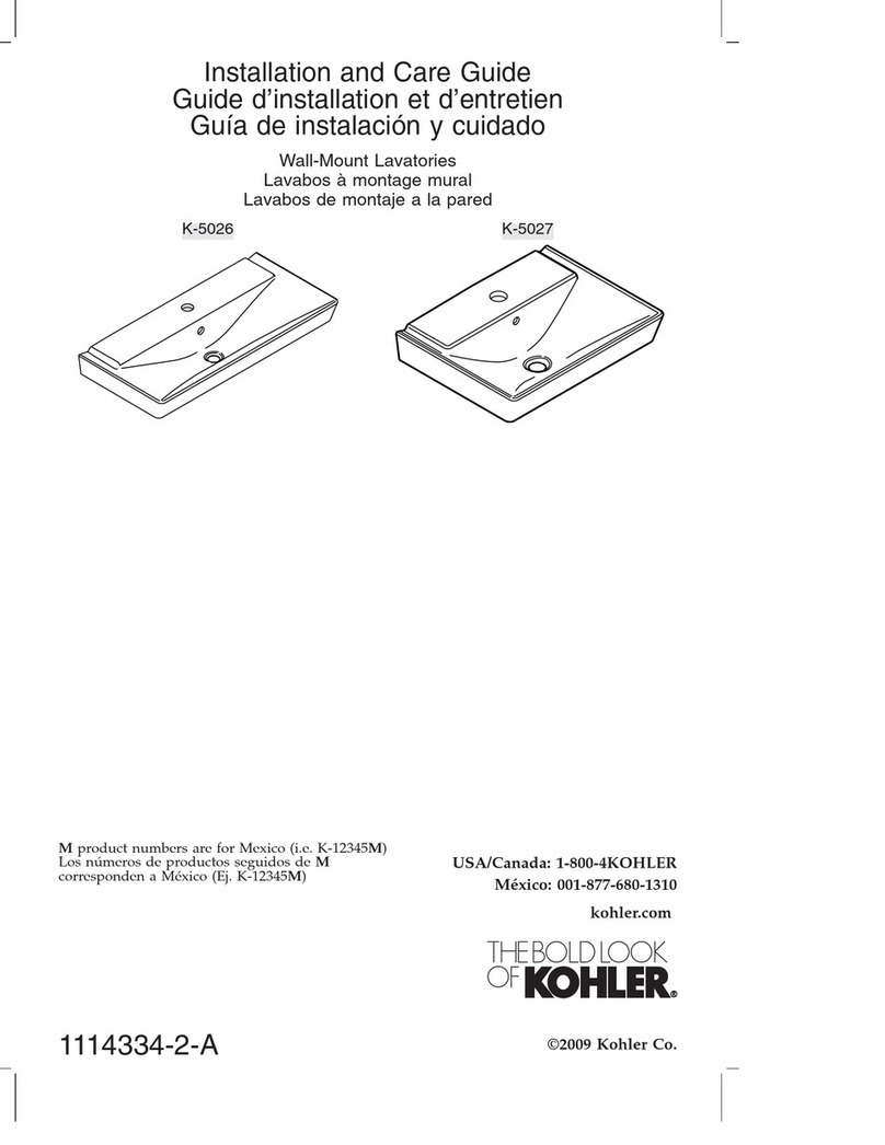 Kohler K-5026 Assembly instructions
