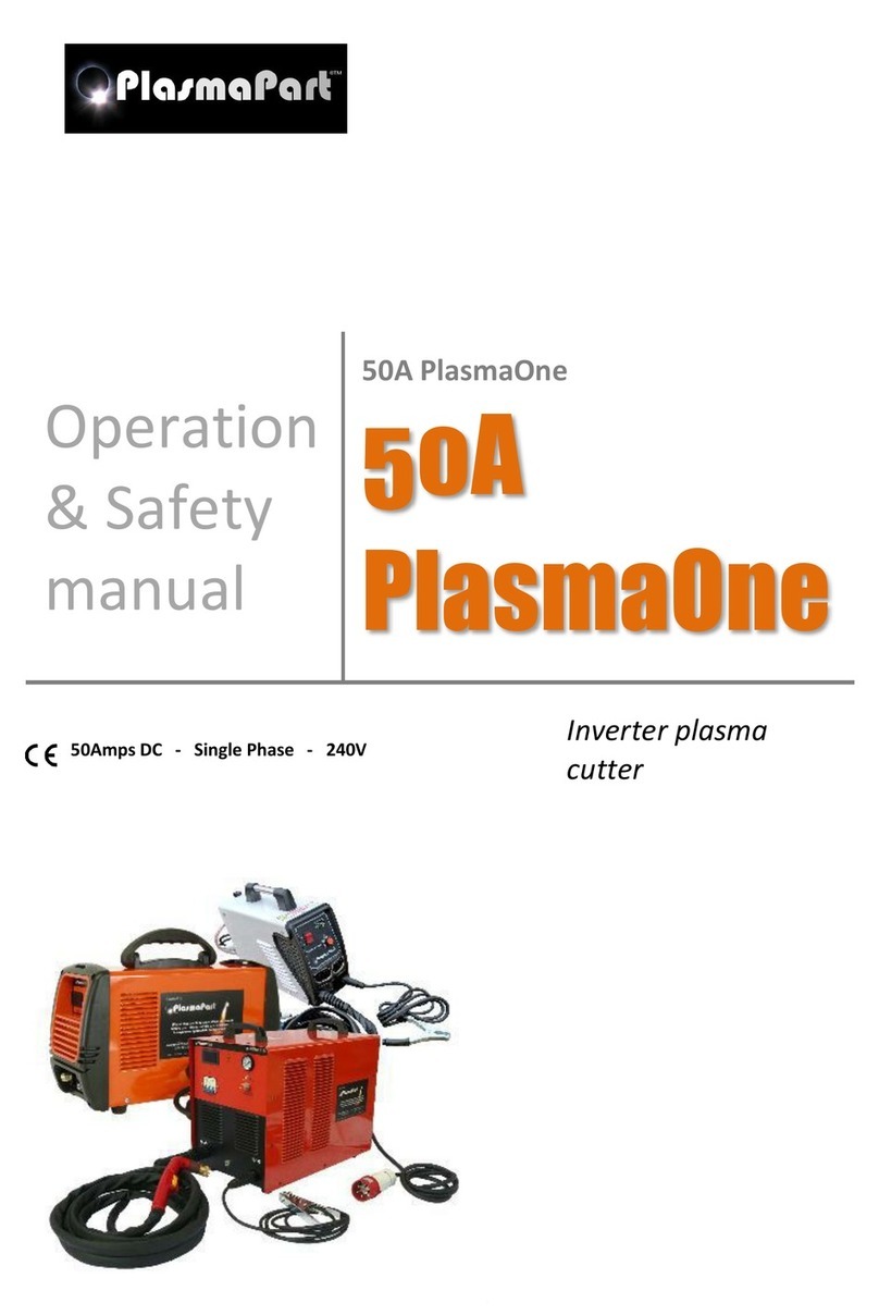 PlasmaPart PlasmaOne 50A Operation & safety manual