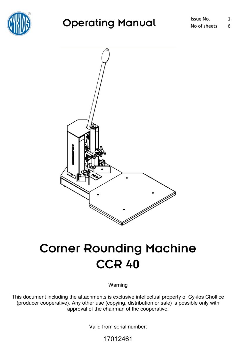 Cyklos CCR 40 operating manual