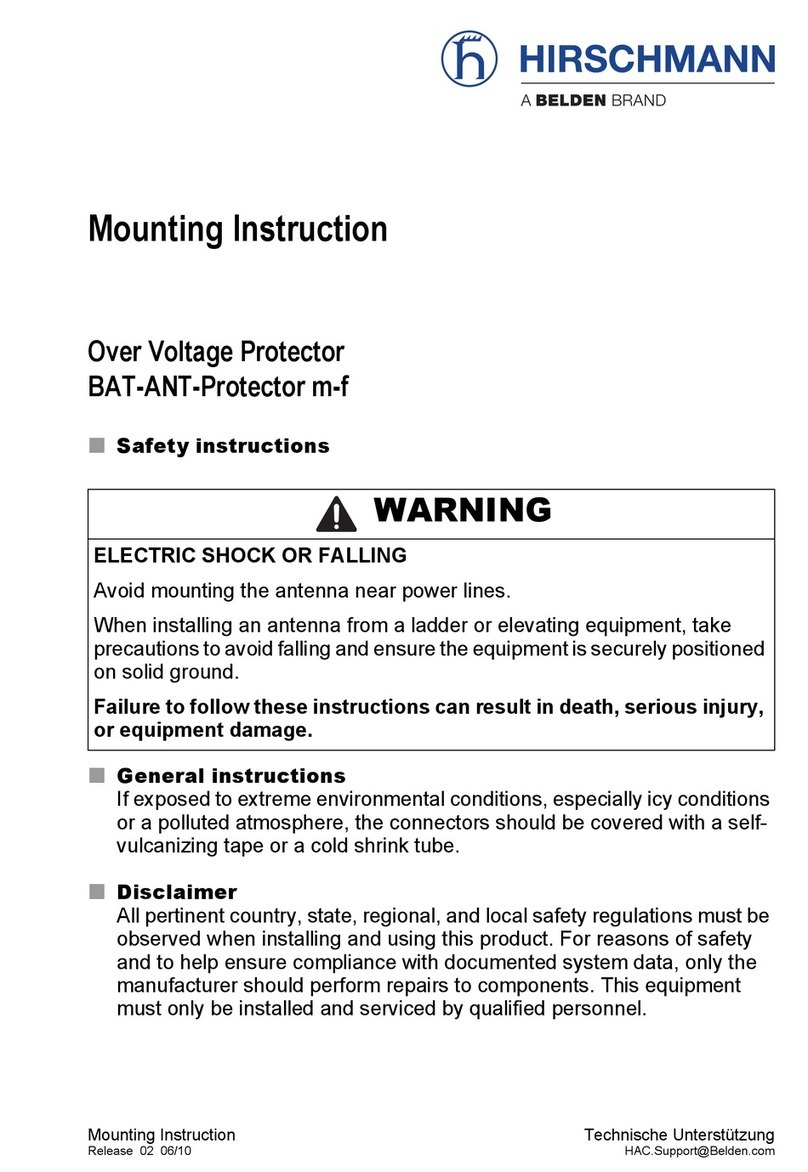 Hirschmann BAT-ANT Protector M-F Mounting instruction