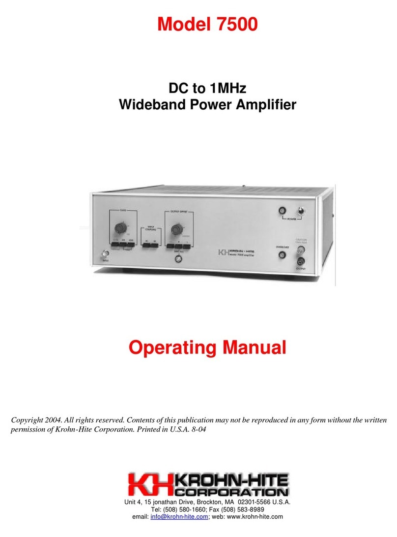 Krohn-Hite 7500 operating manual