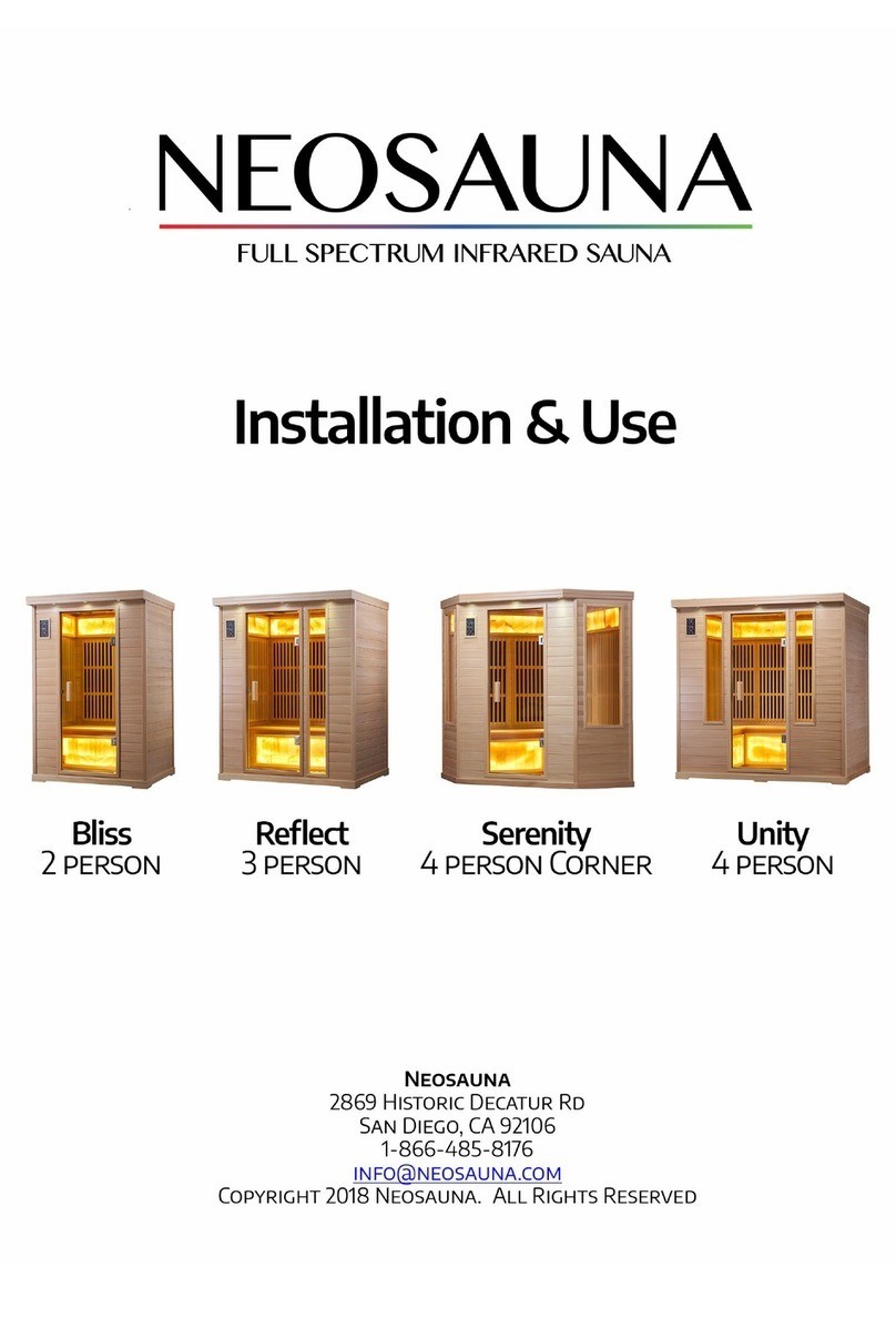 NEOSAUNA SERENITY instruction manual