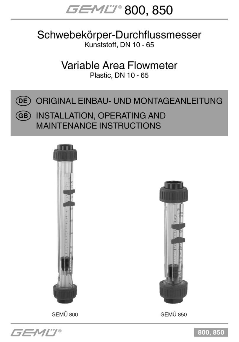 Gemu 800 Installation, operating and maintenance instructions
