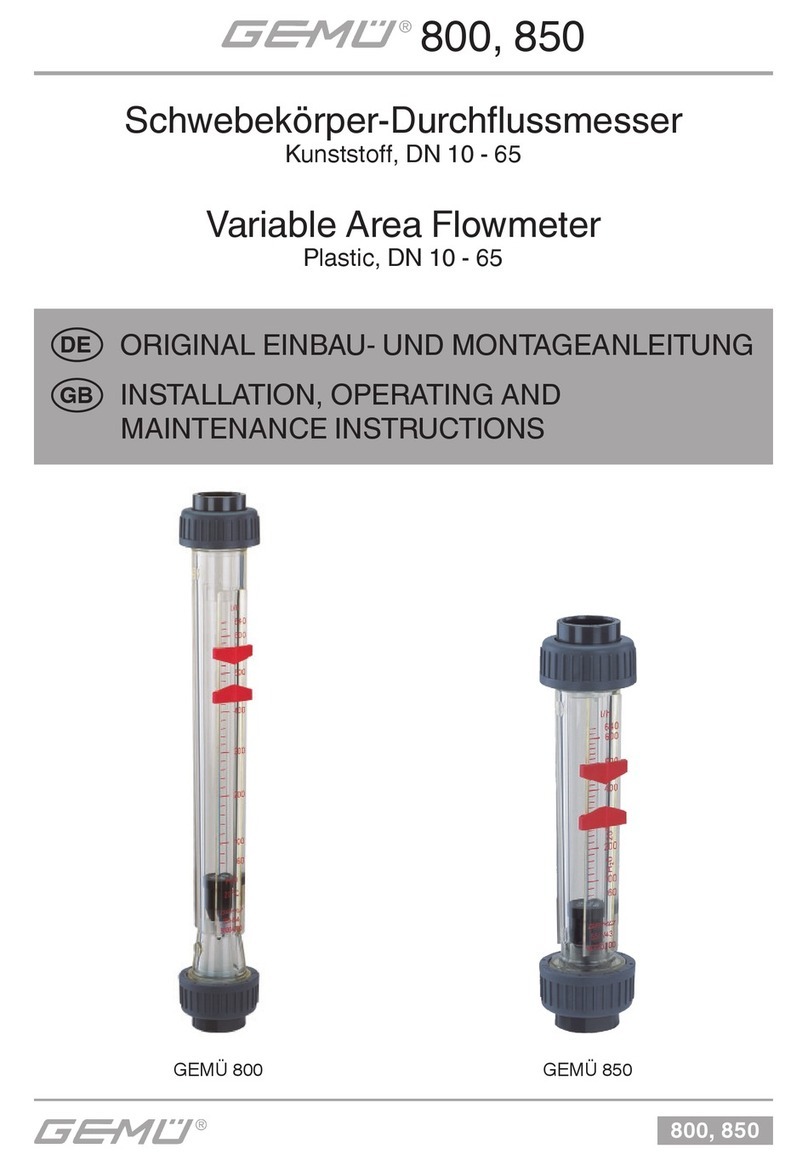 Gemu 800 Installation, operating and maintenance instructions