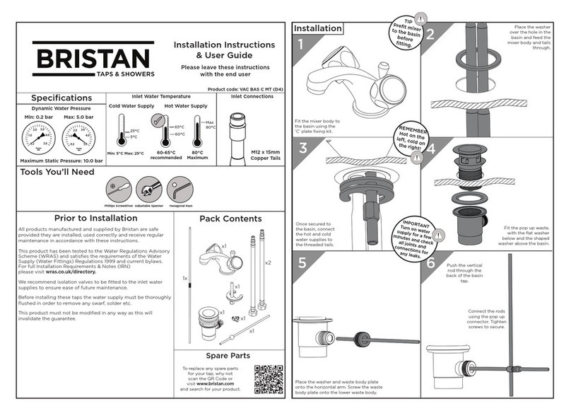 Bristan VAC BAS C MT (D4) Wiring diagram