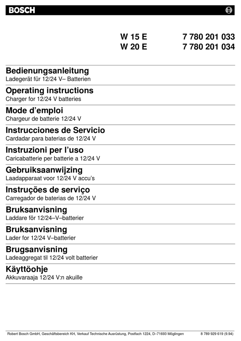 Bosch W 15 E operating instructions