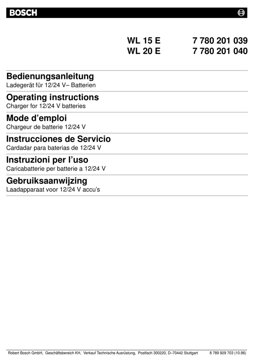 Bosch WL 15 E User manual