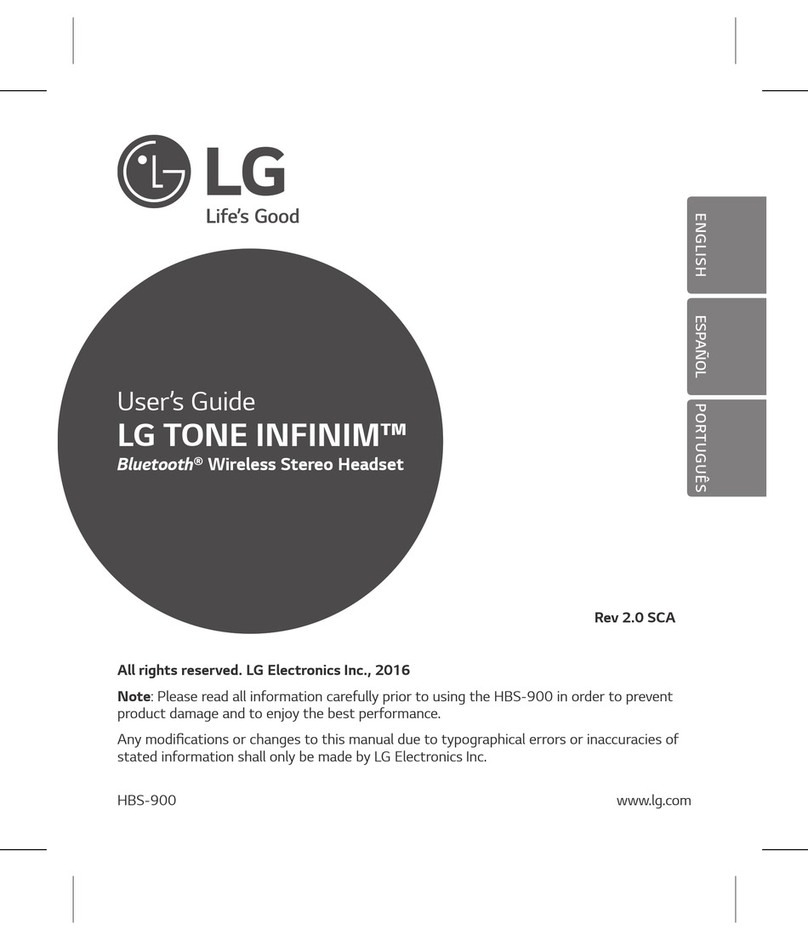 LG Tone Infinim HBS900 User manual