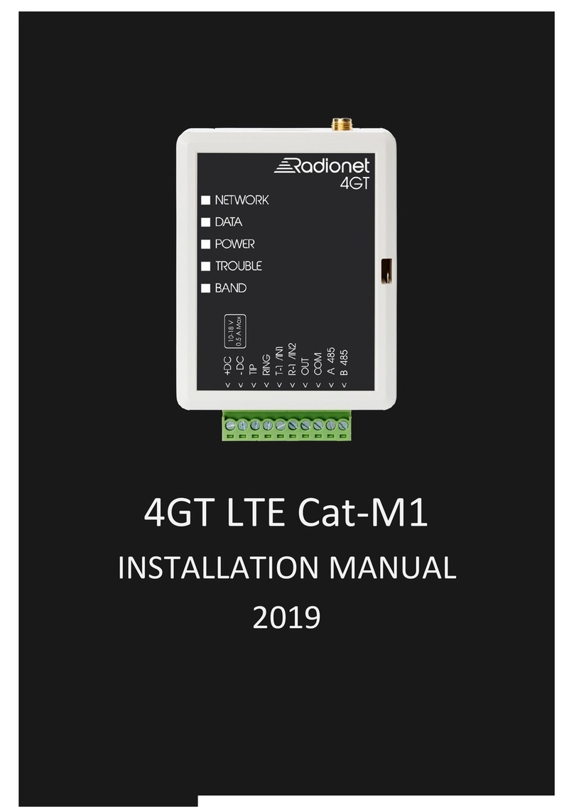 Radionet 4GT LTE Cat-M1 installation manual