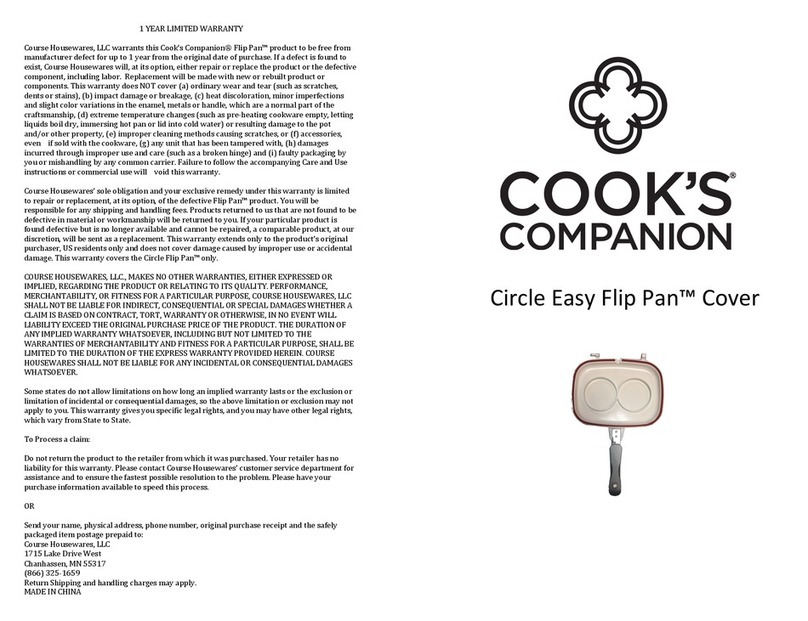 Cook's Companion Circle Easy FlipPan User manual