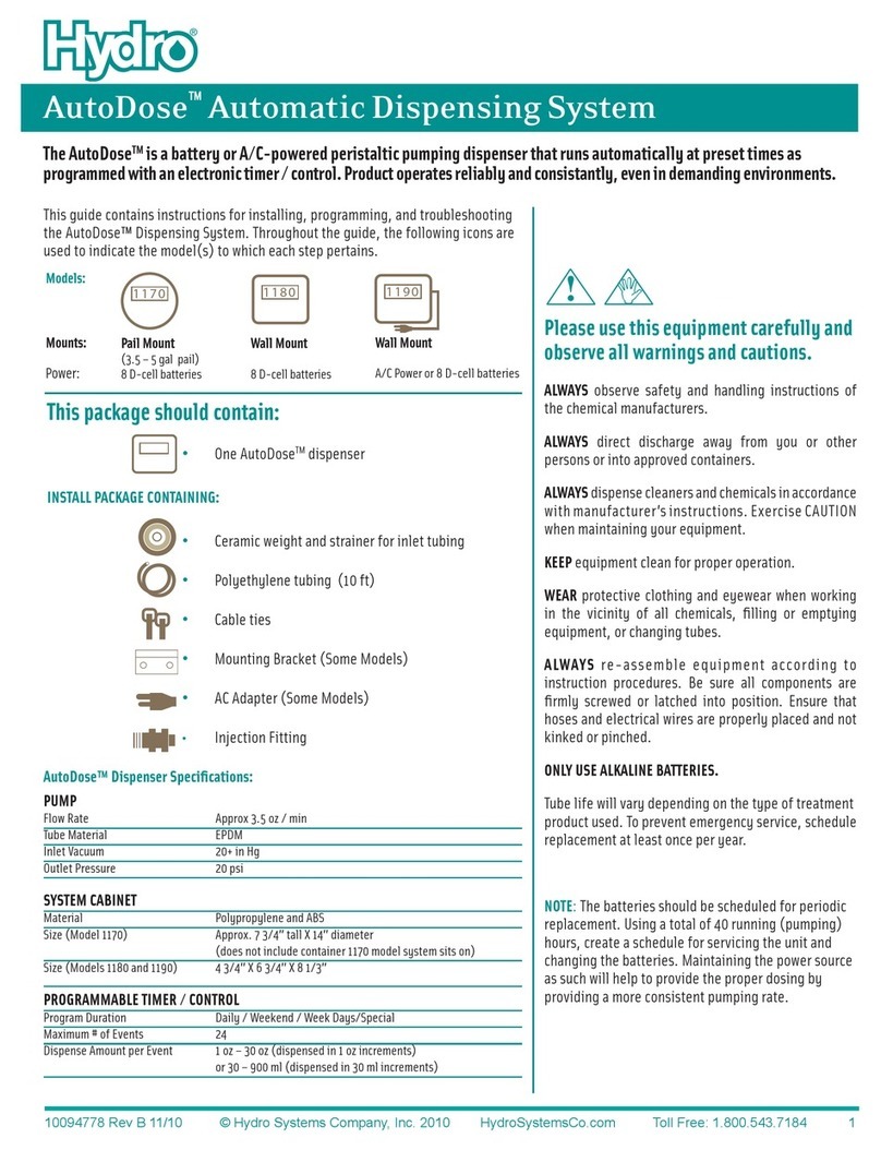 Hydro AutoDose 1170 installation manual