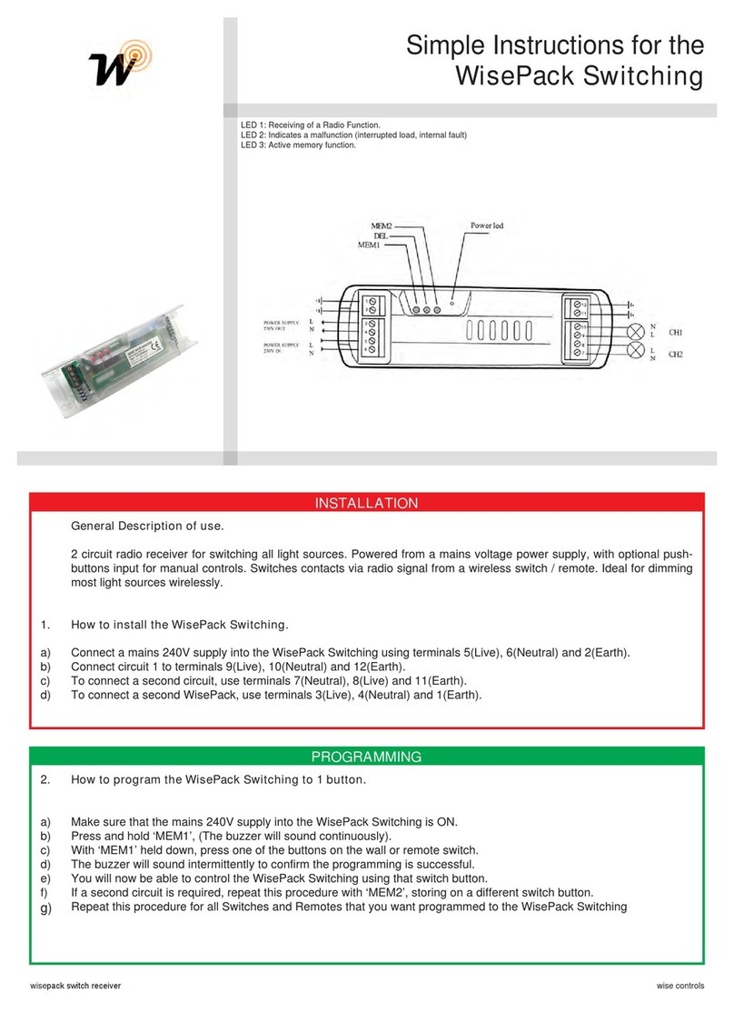Wise Controls WisePack User manual