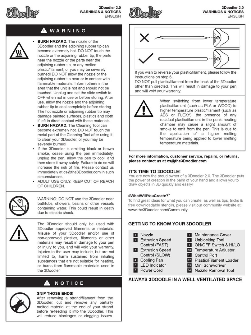 3Doodler 2.0 User manual