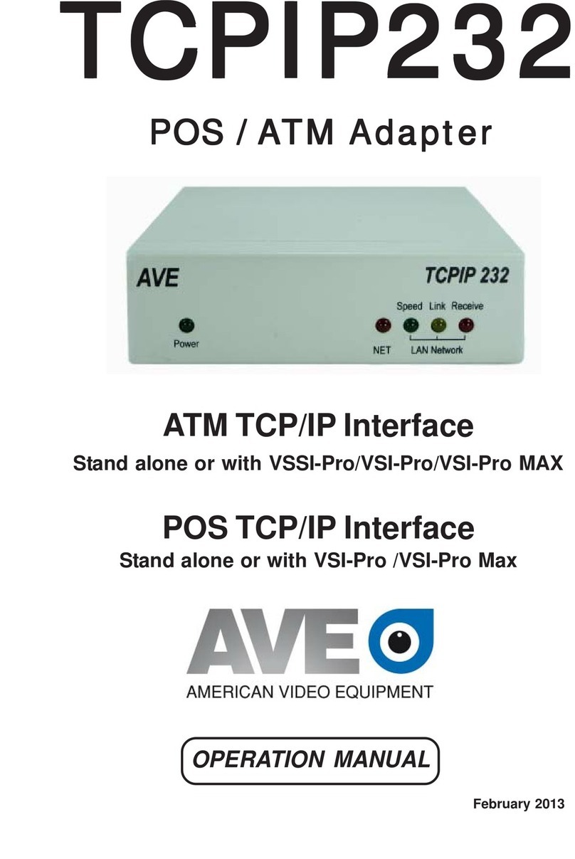 AVE ATM Interface TCPIP232 Operation manual