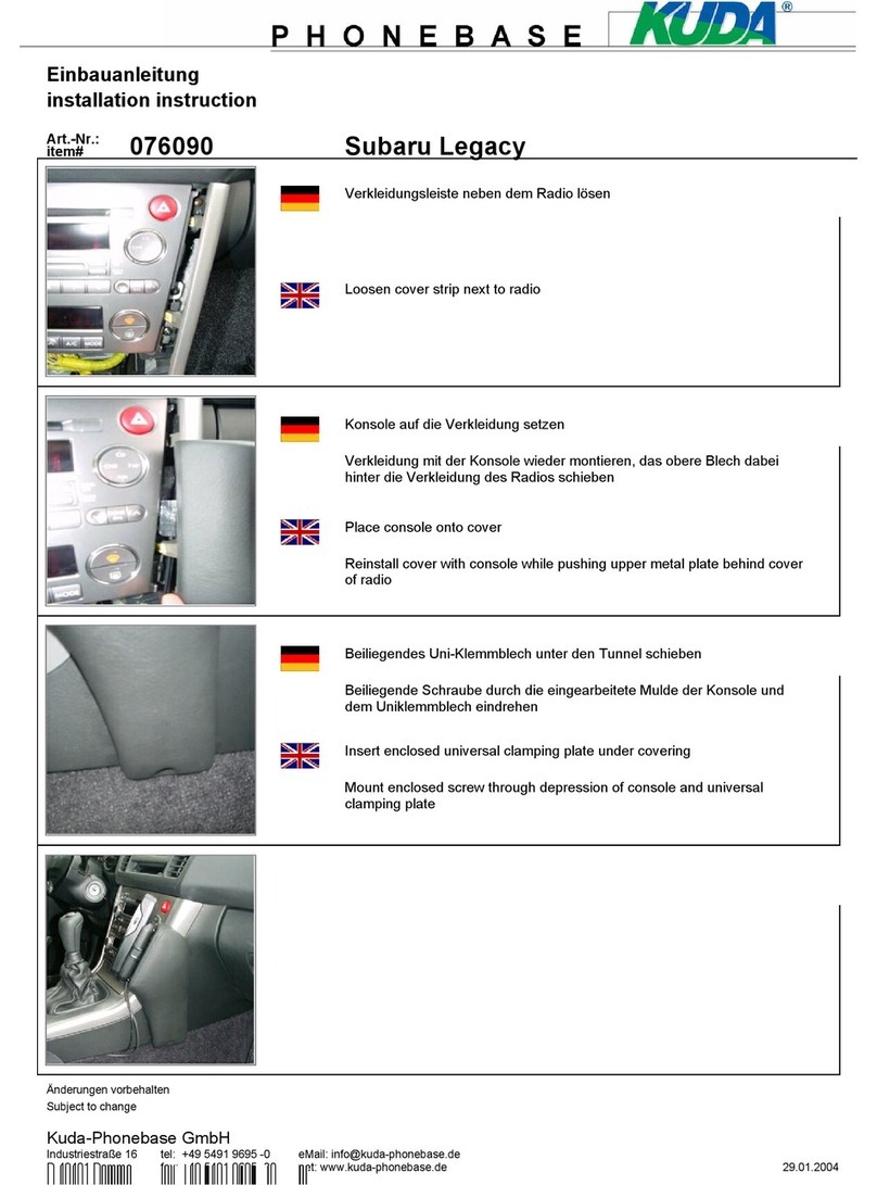 Kuda 076090 Installation instruction