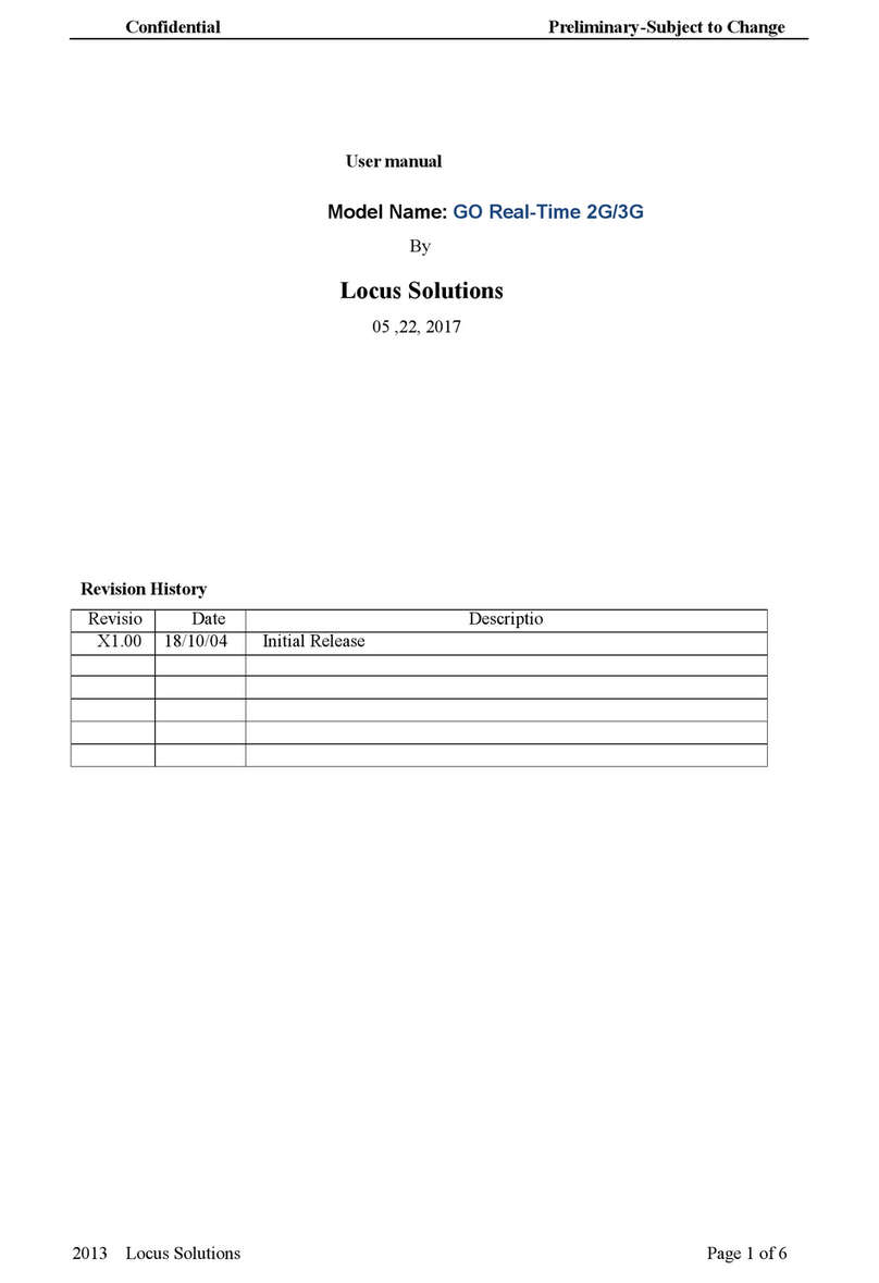 Locus Solutions GO Real-Time 3G user manual