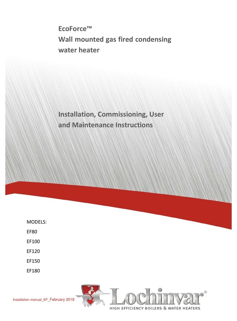 Lochinvar EcoForce EF80 Installation, Commissioning, User and Maintenance Instructions