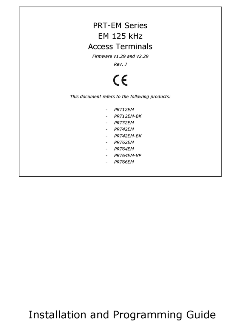 Roger PRT-EM Series Installation and programming guide