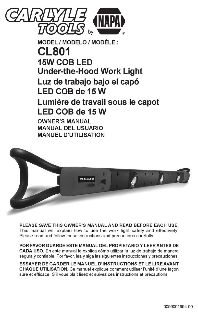Carlyle Tools CL801 owner's manual