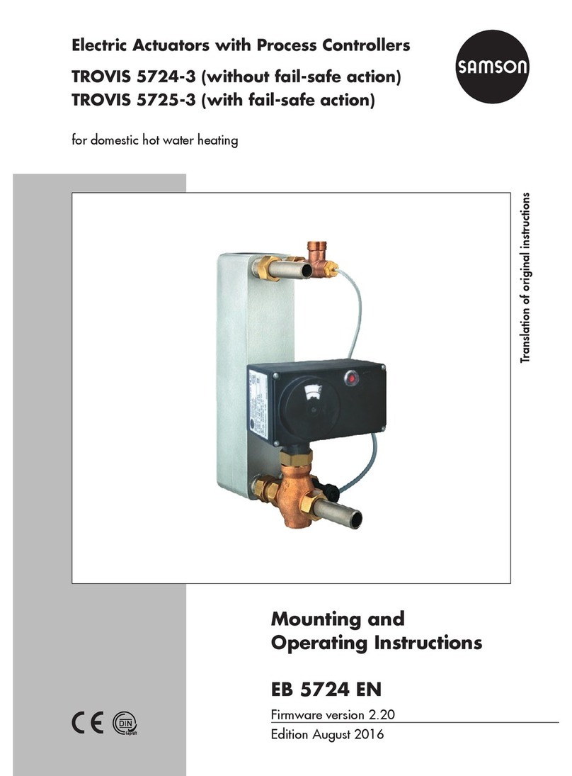 Samson TROVIS 5724-3 Mounting and operating instructions