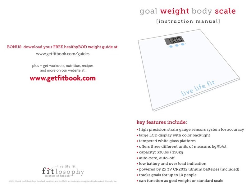 Fitlosophy Goal Weight instruction manual