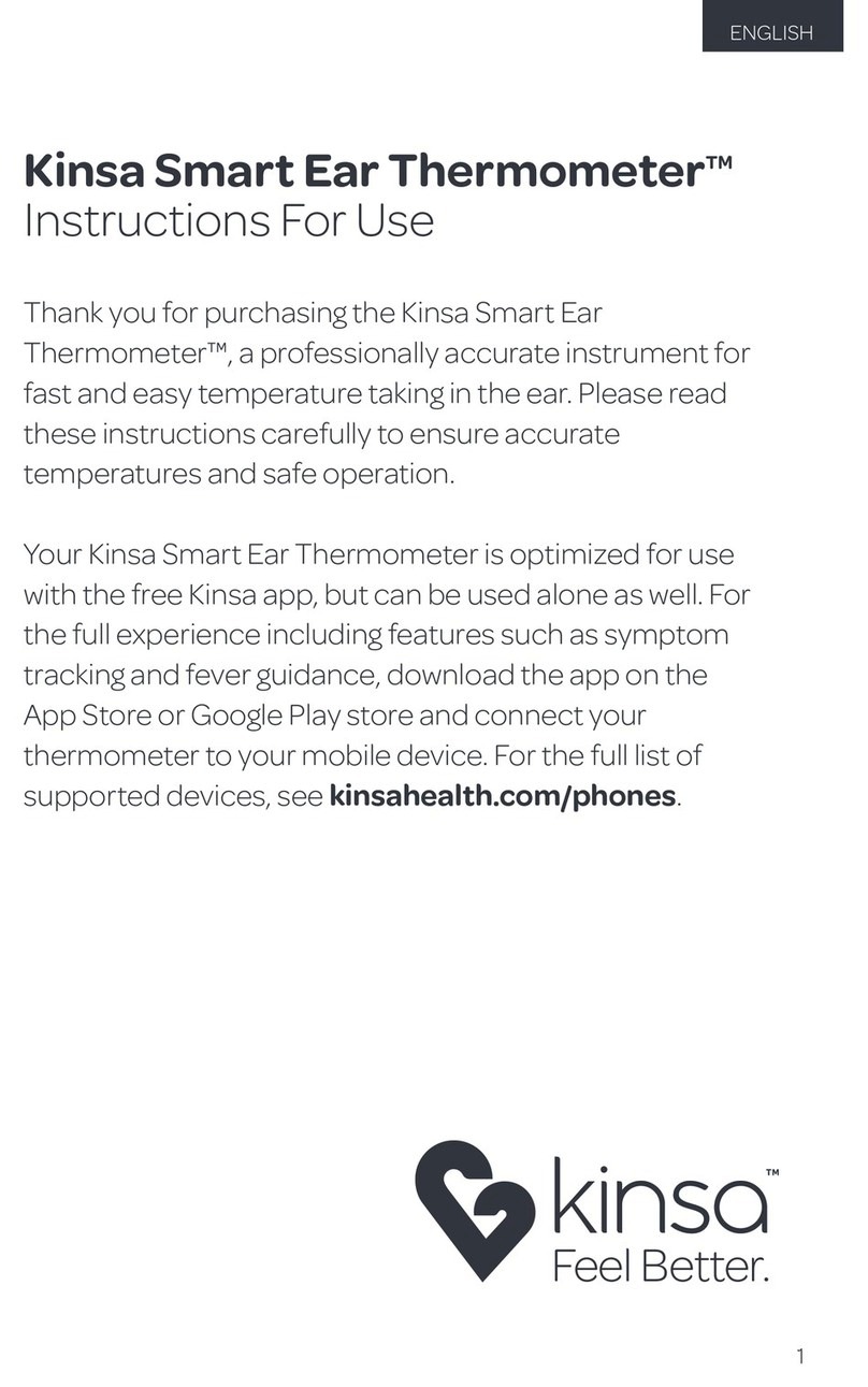 Kinsa Smart Ear Thermometer A-10240 Instructions for use