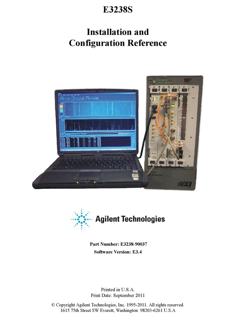 Agilent Technologies E3238S Operating and maintenance instructions Agilent Technologies E3238S Operating and maintenance instructions