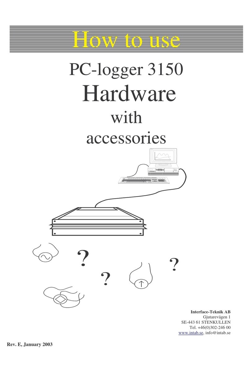 Intab PC-logger 3150 Operating instructions