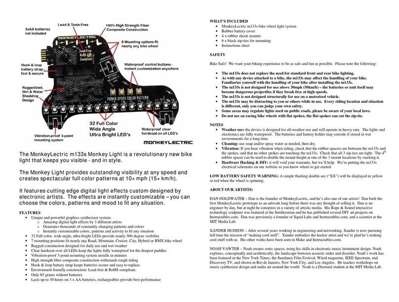 monkey lectric m133s Monkey Light manual