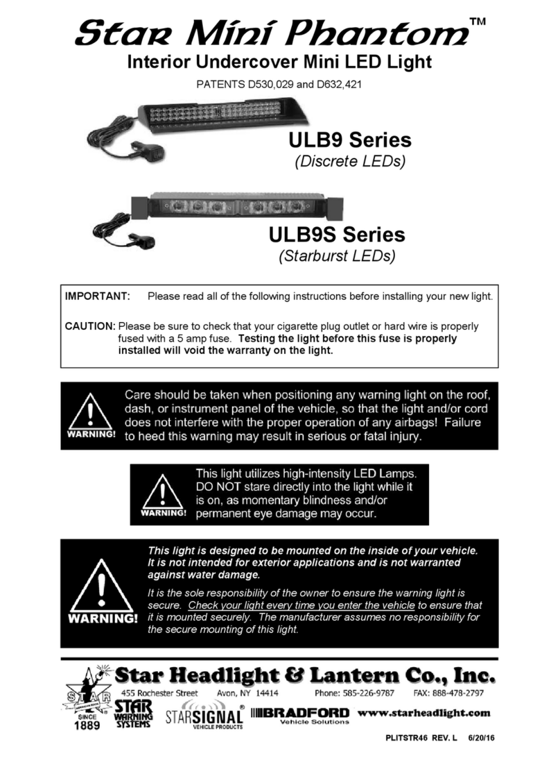 Star Headlight & Lantern Star Mini Phantom ULB9 Series instructions
