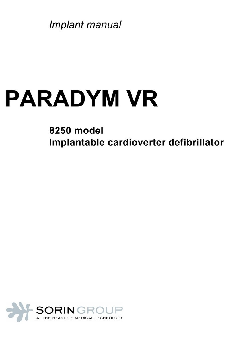 sorin Paradym VR 8250 User manual