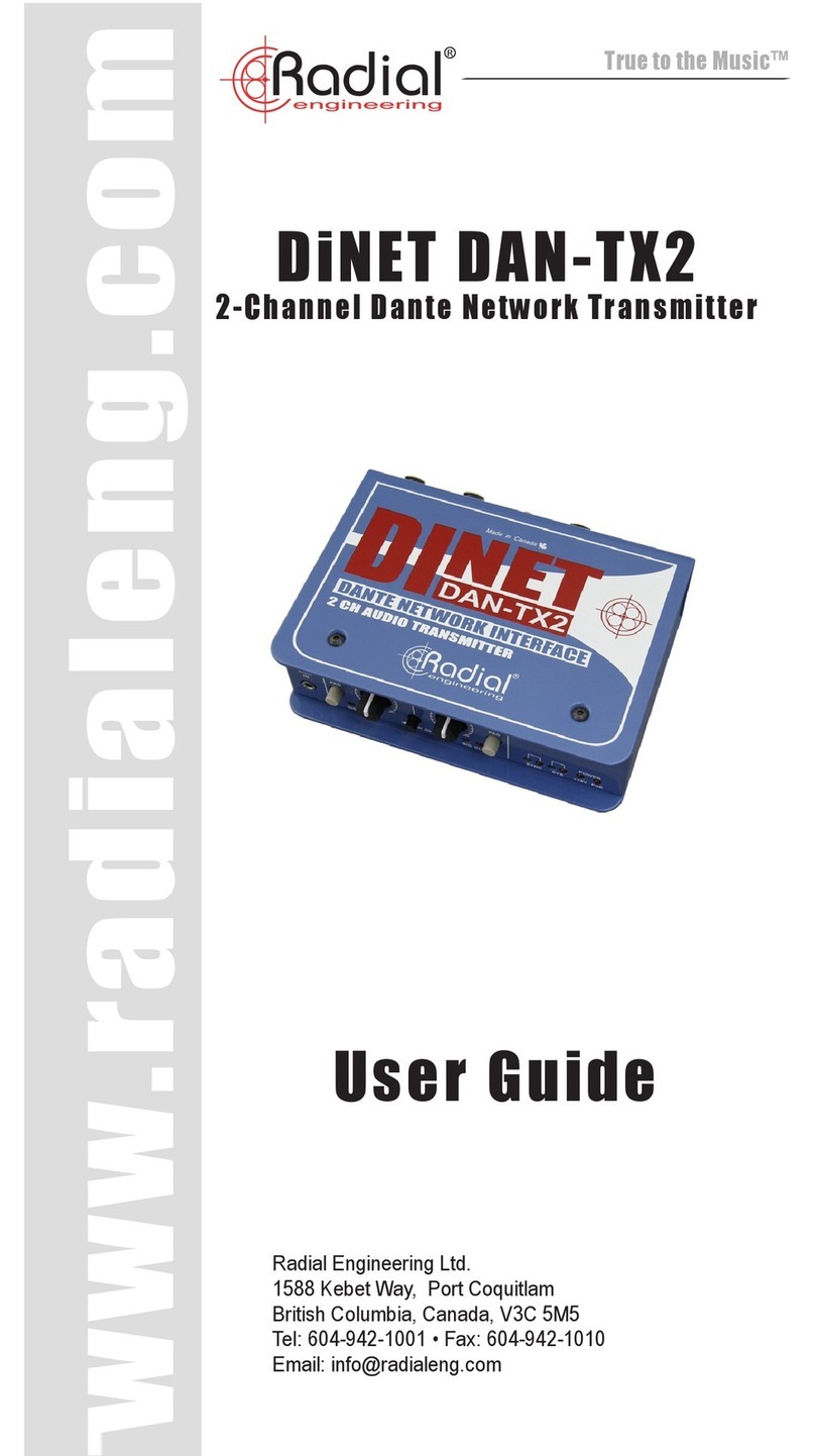 Radial Engineering DiNET DAN-TX2 user guide