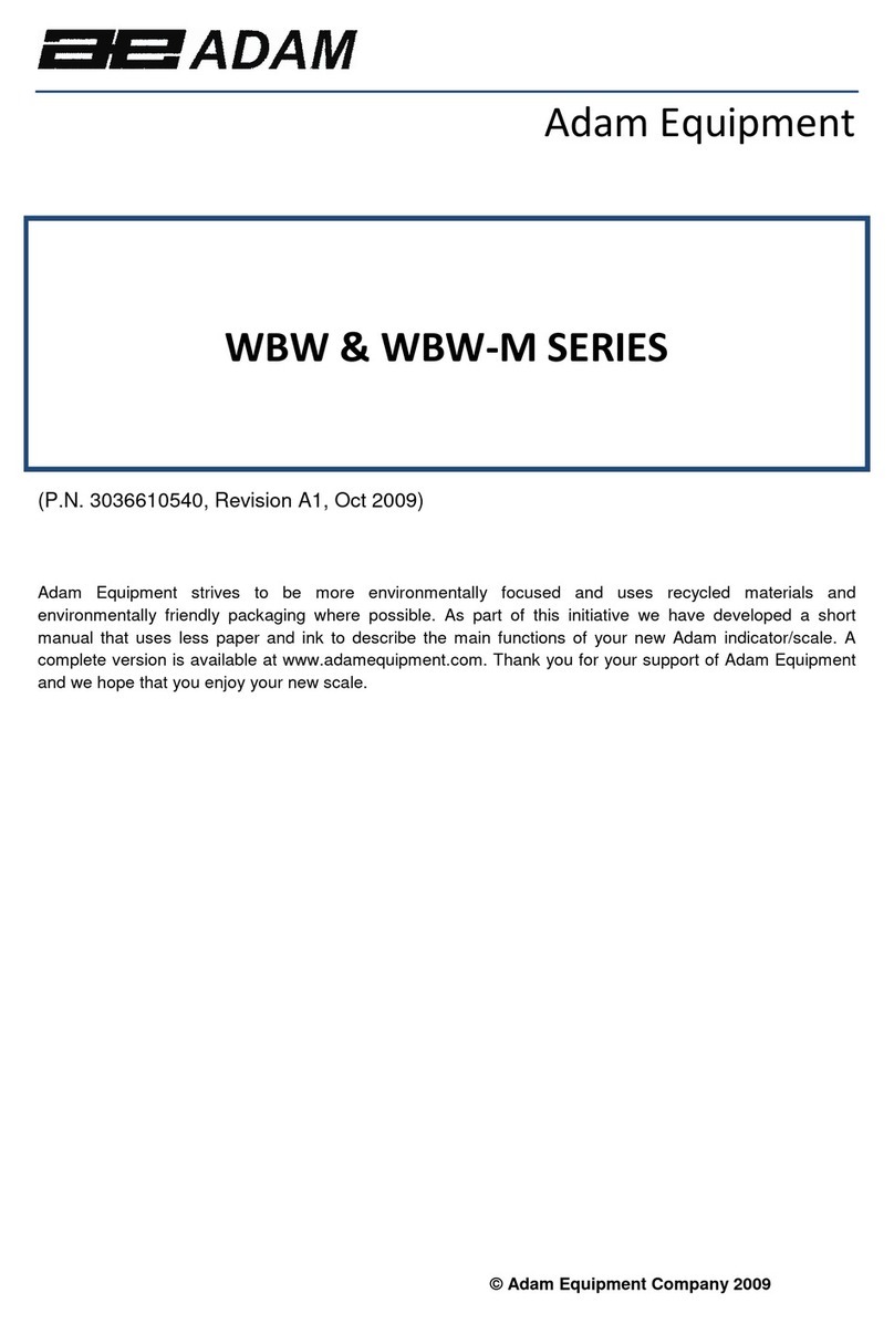 Adam Equipment WBW Series Short manual