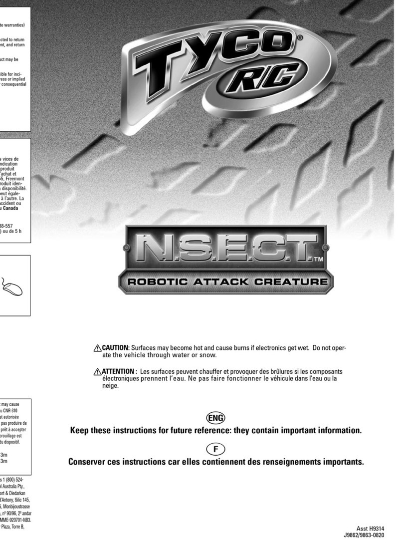 Tyco R/C N.S.E.C.T. Robotic Attack Creature J9863 User manual Tyco R/C N.S.E.C.T. Robotic Attack Creature J9863 User manual
