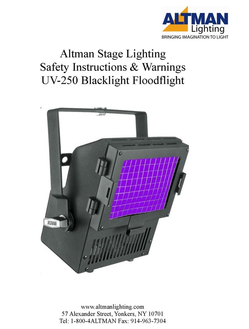 Altman UV-250 Safety Instructions & Warnings