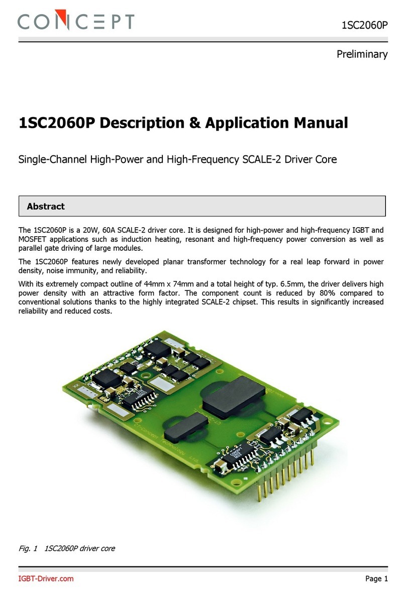 Concept2 1SC2060P Description & Application Manual Concept2 1SC2060P Description & Application Manual