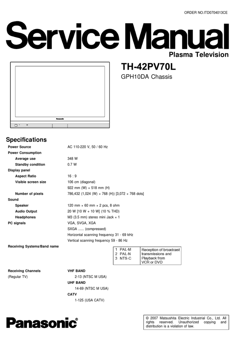 Panasonic TH-42PV70L Service manual