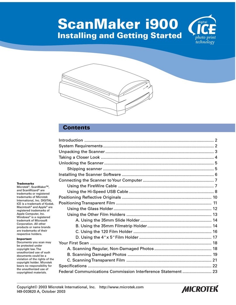 Microtek ScanMaker i900 User manual