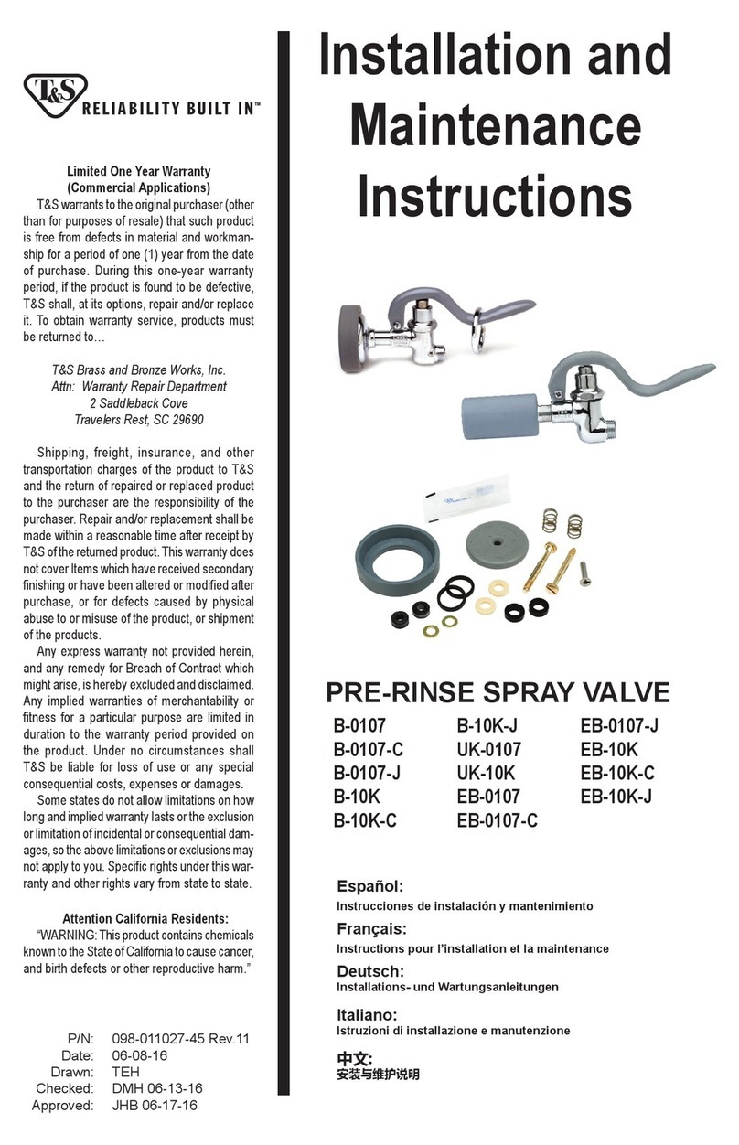 T&S B-0107 User manual