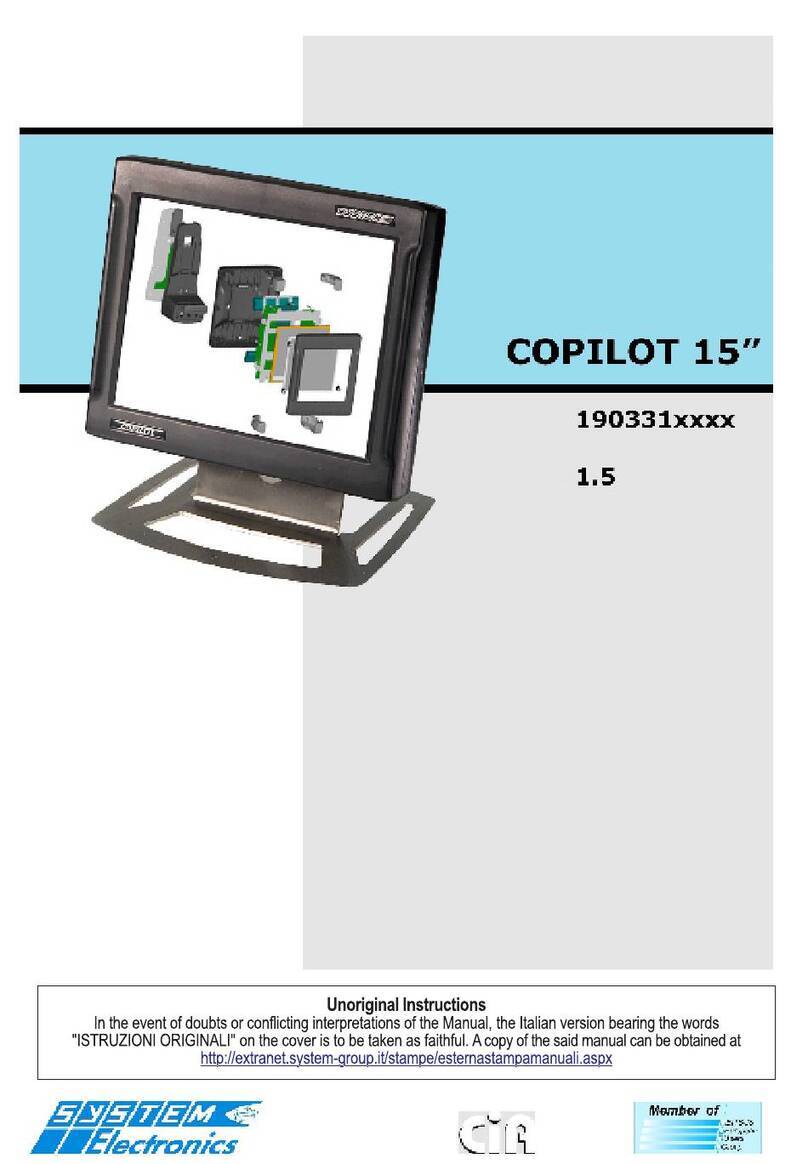 SYSTEM Electronics COPILOT 15" Use and maintenance manual SYSTEM Electronics COPILOT 15" Use and maintenance manual