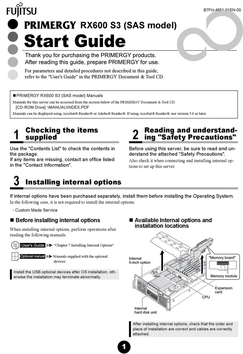 Fujitsu PRIMERGY RX600 S3 Guide