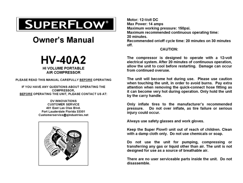 SuperFlow HV-40A2 owner's manual