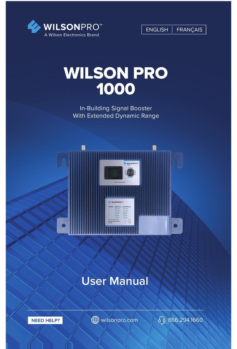 WILSON PRO 1000 User manual