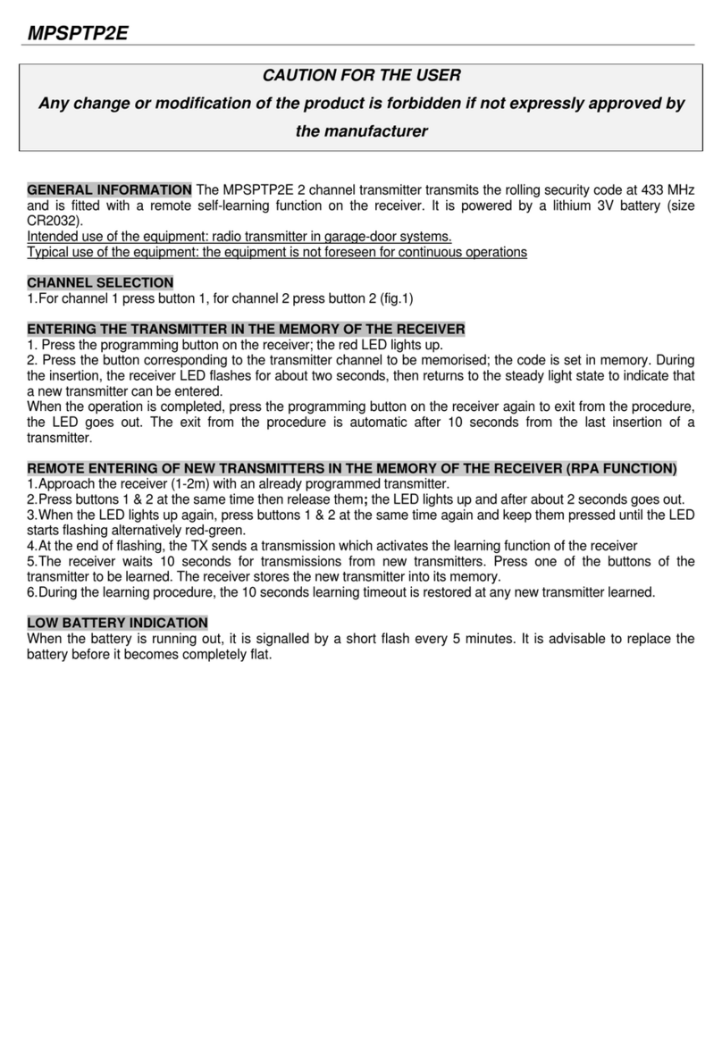 PRASTEL MPSPTP2E manual