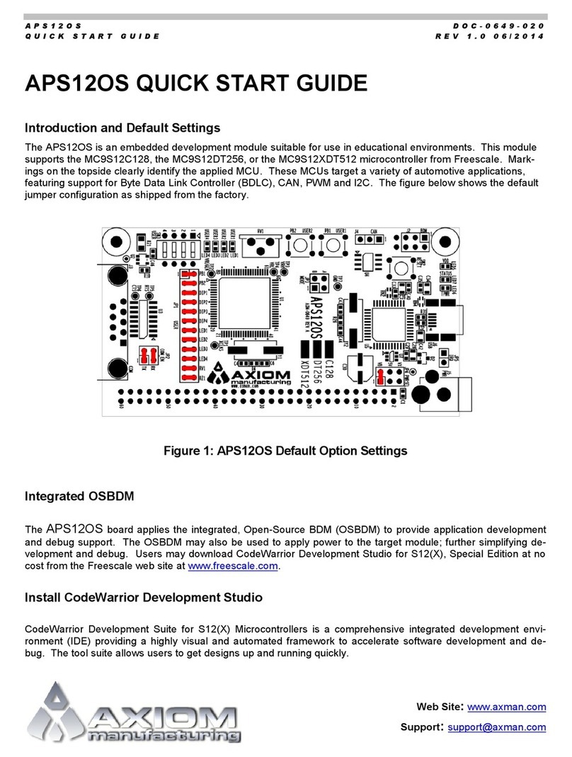 Axiom APS12OS quick start guide