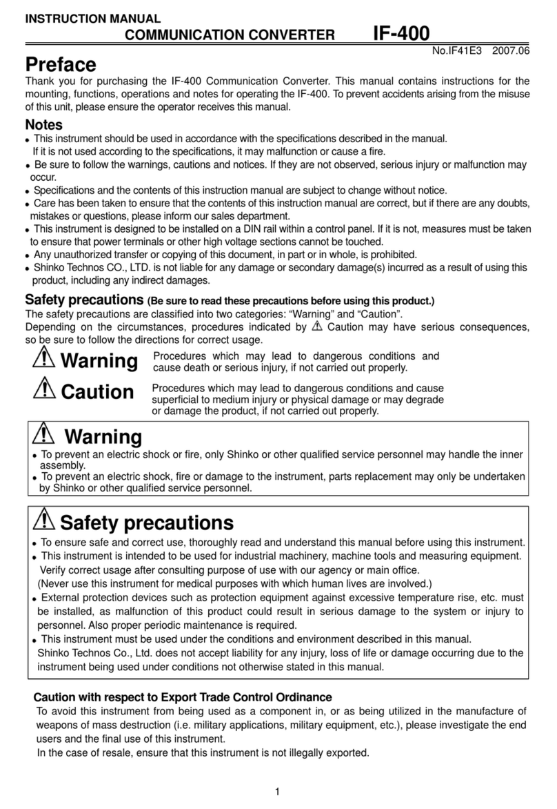 Shinko IF-400 instruction manual